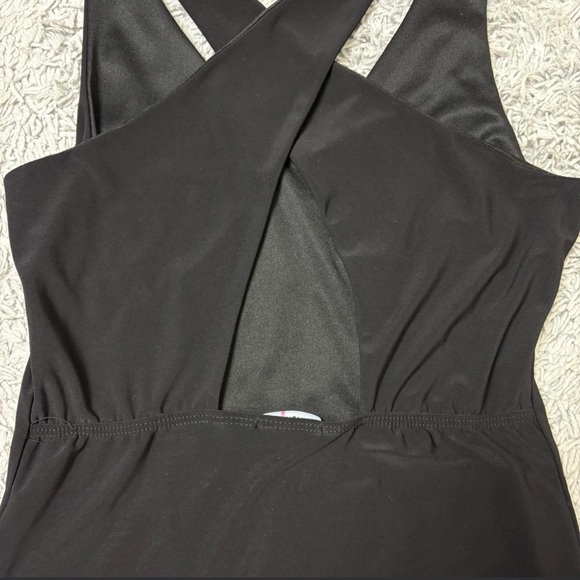 Fashion Nova Black Cross-Strap One-Piece Swimsuit - Picture 8 of 8